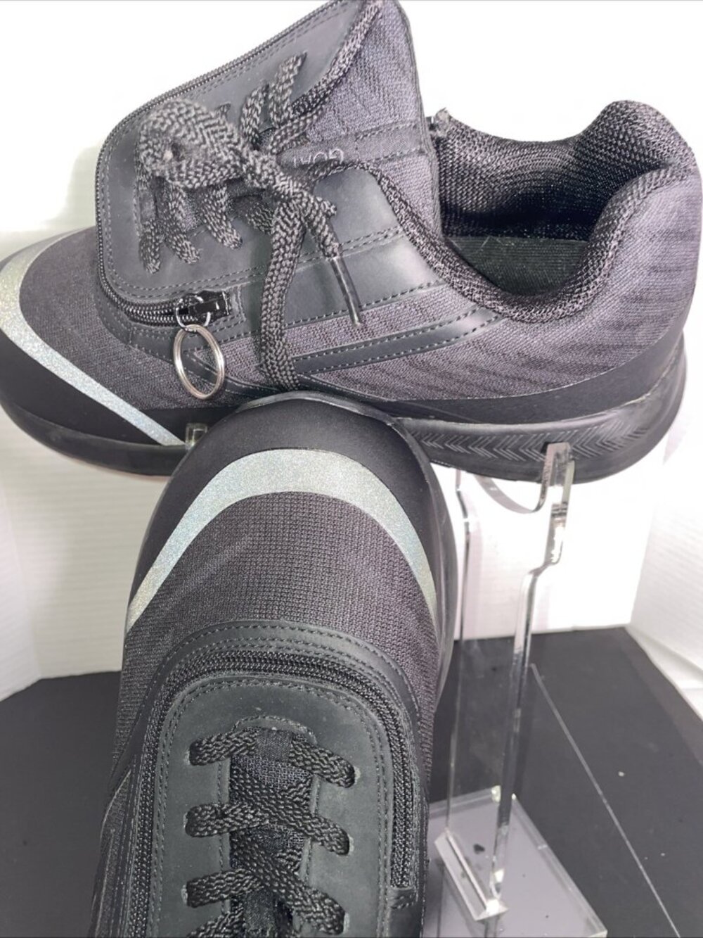 Billy Footwear Adaptive Shoes Mens 9.5 Black Zipper AFO Orthopedic Shoes - Picture 7 of 16